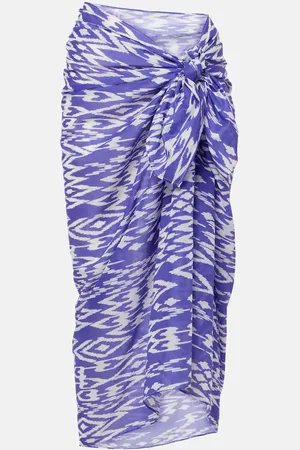 ERES Weather printed cotton beach cover-up