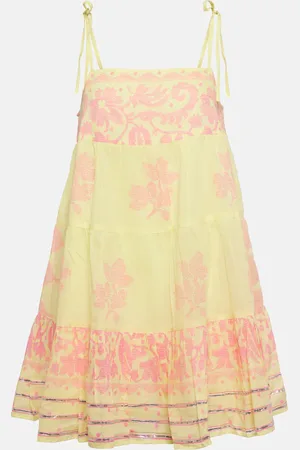 Juliet Dunn Printed tiered cotton minidress
