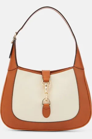 Gucci Jackie Small leather-trimmed shoulder bag