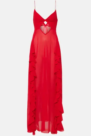 Bananhot Isabel ruffled cutout maxi dress