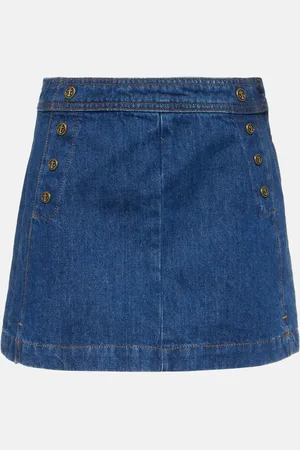 Frame Sailor Snap denim miniskirt