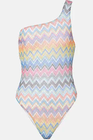 Missoni Chevron one-shoulder swimsuit