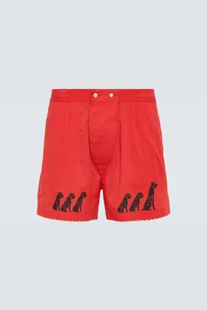 BODE Monday printed cotton shorts