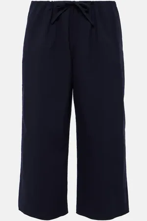 The Row Jubin cropped poplin wide-leg pants