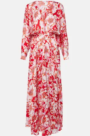 POUPETTE ST BARTH Ilona gathered floral midi dress