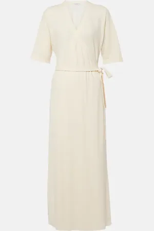 Max Mara Linen-blend wrap dress