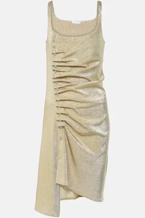 Paco rabanne Ruched LurexÂ® minidress