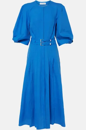 GABRIELA HEARST Elea puff-sleeve linen maxi dress