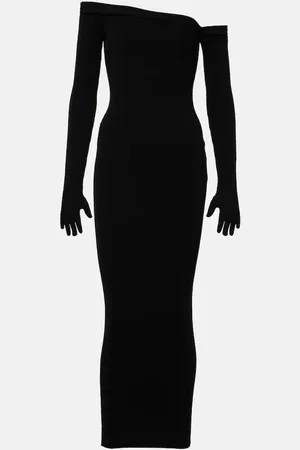 Jean Paul Gaultier Asymmetric maxi dress with gloves