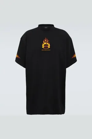 Balenciaga Oversized logo cotton jersey T-shirt