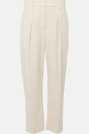 Brunello Cucinelli Gabardine high-rise straight pants