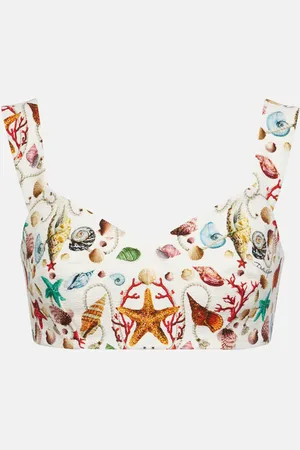 Dolce & Gabbana Capri printed cotton bra top