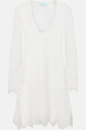 Melissa Odabash Elizabeth crochet cotton-blend minidress