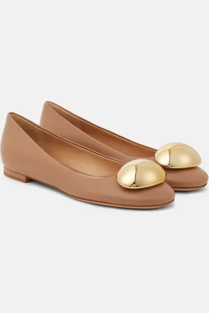 Gianvito Rossi Sphera leather ballet flats
