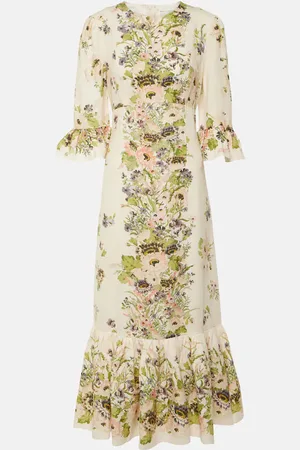 ZIMMERMANN Halliday floral ruffled linen maxi dress