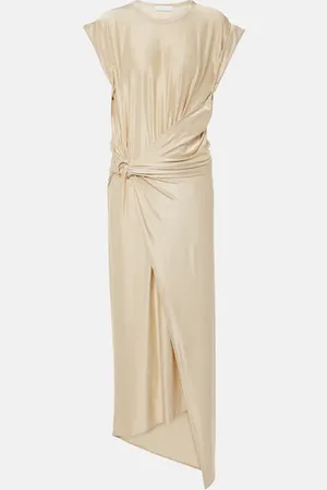 Paco rabanne Draped asymmetric urania midi dress