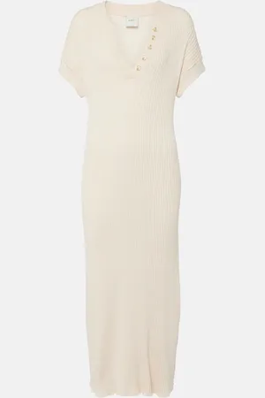 Varley Aria ribbed-knit cotton jersey midi dress