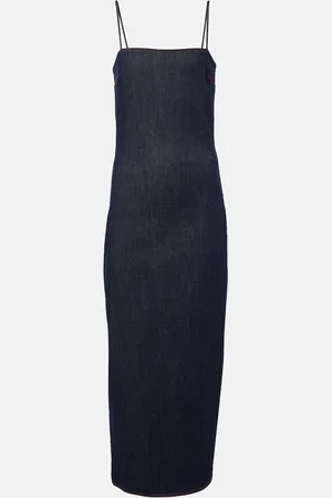 Alaïa AlaÃ¯a Denim midi dress