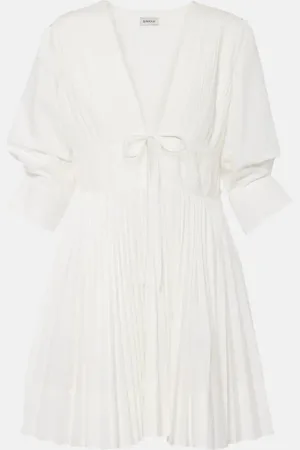 Simkhai Steph pleated cotton-blend minidress