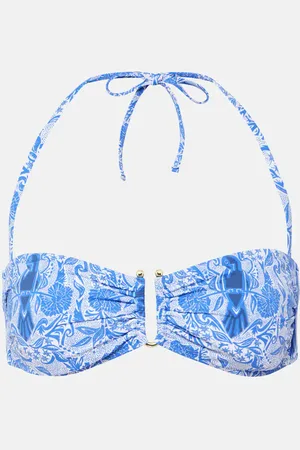Heidi Klein Lake Como printed bikini top