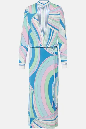 Puccini Layered belted printed tunic