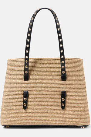 Alaïa AlaÃ¯a Mina 25 Medium paper straw tote bag