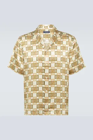 Frescobol Carioca Roberto printed silk bowling shirt
