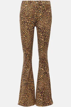 7 for all Mankind Ali leopard-print high-rise flared jeans