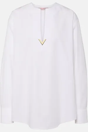 VALENTINO VGold cotton poplin top