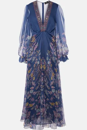 Etro Printed silk gown