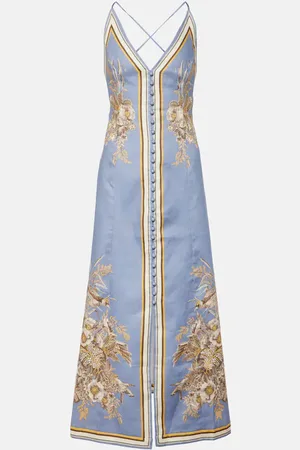 ZIMMERMANN Ottie floral linen slip dress