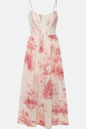 ZIMMERMANN Waverly floral cotton bustier dress