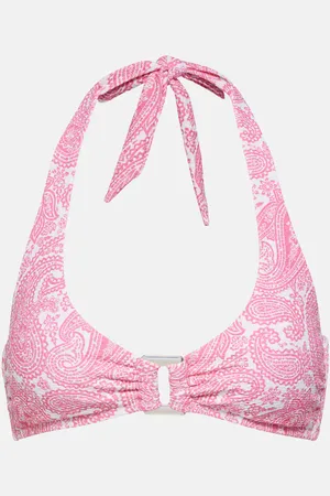 Heidi Klein Ischia printed halterneck bikini top