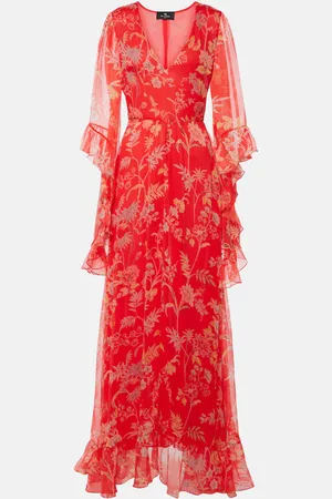 Etro Floral silk gown
