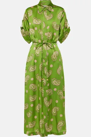 ALÉMAIS AlÃ©mais Dice paisley silk shirt dress