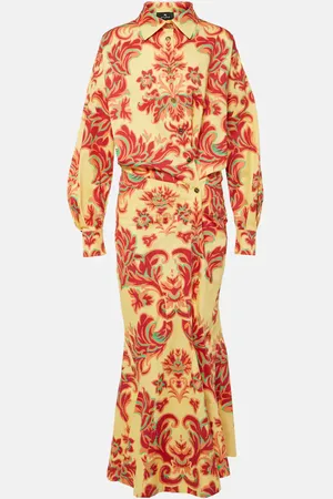 Etro Printed cotton and silk maxi dress