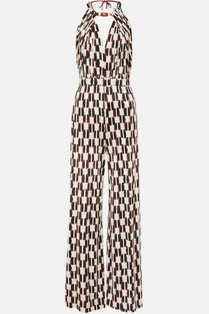 Diane von Furstenberg Tai printed halterneck jumpsuit