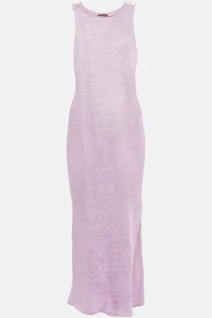 Tom Ford Satin-trimmed midi dress