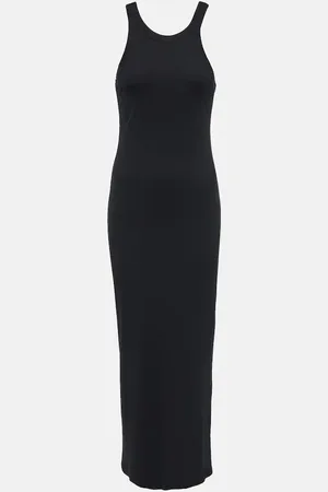 Totême Ribbed-knit cotton-blend jersey midi dress