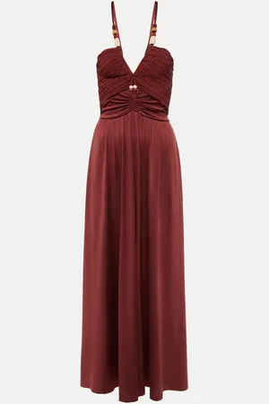Diane von Furstenberg Caty beaded halterneck maxi dress