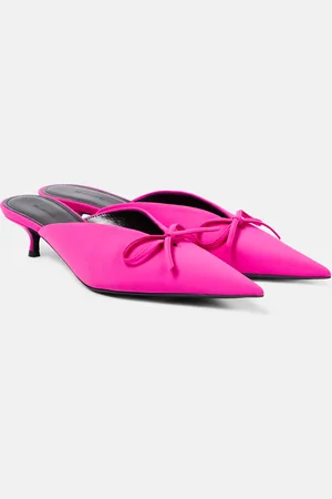 Balenciaga Knife Bow leather-trimmed pumps