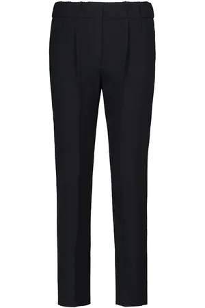Brunello Cucinelli High-rise silk-blend pants