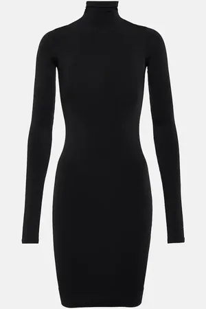 Balenciaga Mockneck jersey minidress