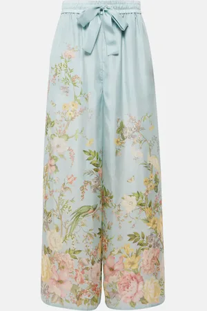 ZIMMERMANN Waverly floral silk palazzo pants