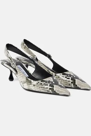 Jimmy Choo Amel 50 snake-effect leather slingback pumps