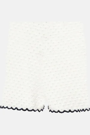 ZIMMERMANN Halliday pointelle scalloped high-rise shorts
