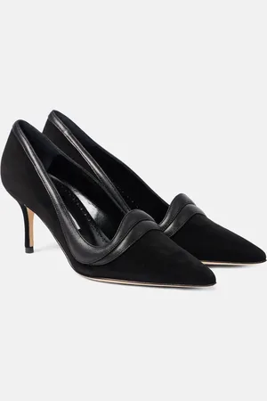 Manolo Blahnik Ajarafa 70 suede and leather pumps