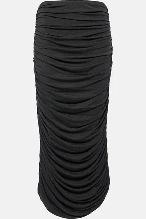Norma Kamali Shirred maxi skirt