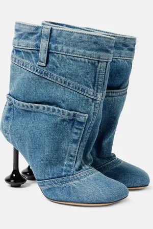Loewe Toy Panta 90 denim ankle boots
