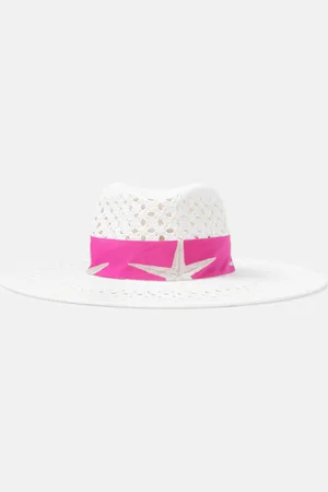 VALENTINO Printed raffia sun hat